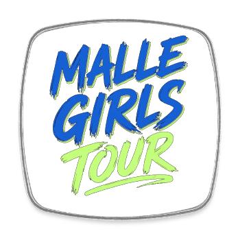 Malle Girls Tour Mallorca Holiday Party - Square fridge magnet - white - Front