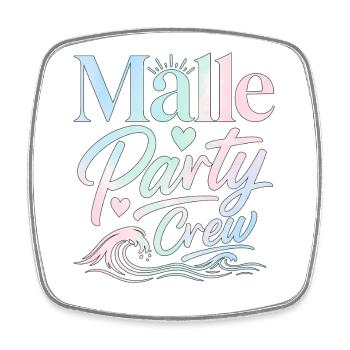 Malle Party Crew Mallorca Summer Holiday - Square fridge magnet - white - Front