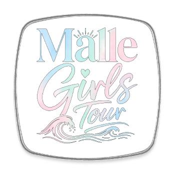 Malle Girls Tour Mädelsabend Mallorca Party Urlaub - Viereckiger Kühlschrankmagnet - Weiß - Vorne