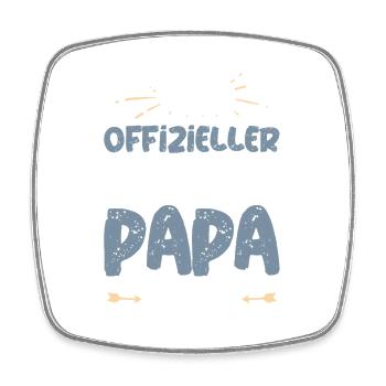 Offizieller Dalmatiner Papa - Viereckiger Kühlschrankmagnet - Weiß - Vorne