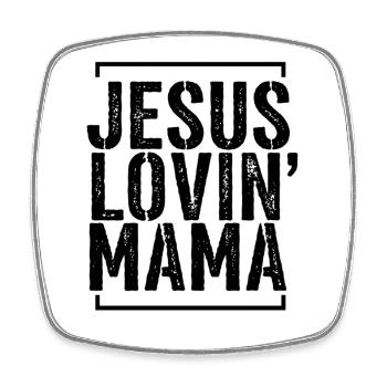 Mère aimante Jésus Maman amoureuse Jésus Fête des Mères - Magnet carré - blanc - Devant