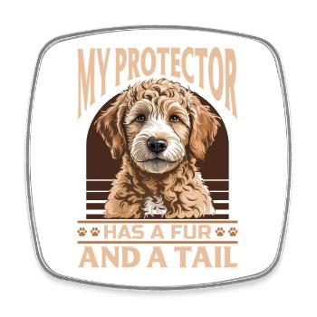 Goldendoodle Dog Breed - Square fridge magnet - white - Front