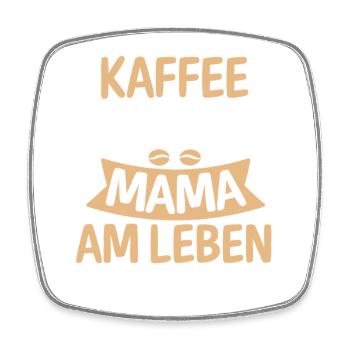 Kaffee Kaffeeliebhaber Mutter Mama - Viereckiger Kühlschrankmagnet - Weiß - Vorne