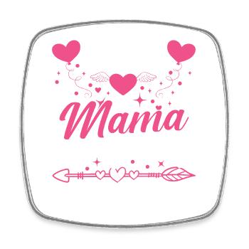 Beste Mama der Welt - Viereckiger Kühlschrankmagnet - Weiß - Vorne