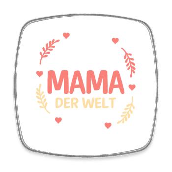 Beste Mama der Welt - Viereckiger Kühlschrankmagnet - Weiß - Vorne