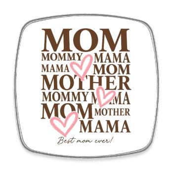 Best Mom Ever Mom Mother's Day Gift Shirt - Square fridge magnet - white - Front