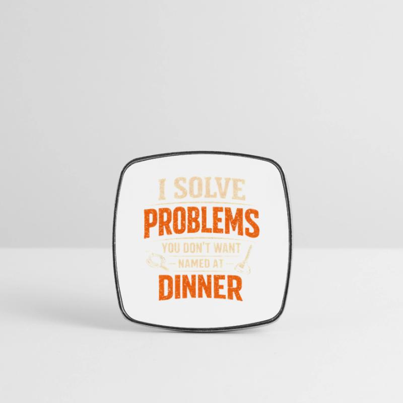 Solving Problems | Sewer Cleaner Humor Square fridge magnet