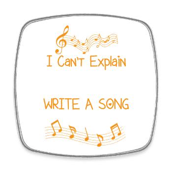 Singer Music Teacher Music Singer Choir - Square fridge magnet - white - Front