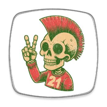21 amed punk amedspor cool taraftar diyarbakir - Viereckiger Kühlschrankmagnet - Weiß - Vorne