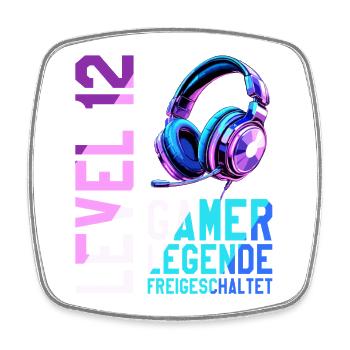 12. Geburtstag Junge Mädchen Gaming Level 12 Jahre - Viereckiger Kühlschrankmagnet - Weiß - Vorne