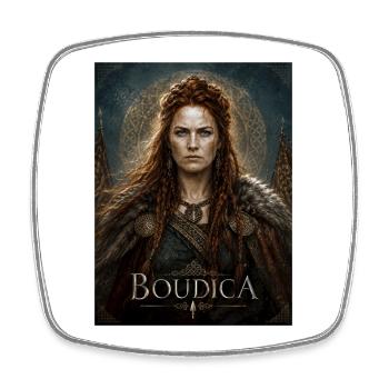 Boudicca/Boudica Porträt - Viereckiger Kühlschrankmagnet - Weiß - Vorne