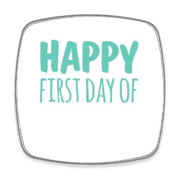 Bright First Day of School - Square fridge magnet - white - Front
