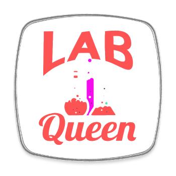 Béchers de chimie Lab Queen - Magnet carré - blanc - Devant