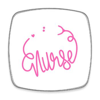 Employee Health Hearts Stethoscope - Square fridge magnet - white - Front