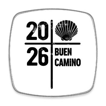  Buen Camino 2026 | Jakobsweg, Pilger, Santiago - Viereckiger Kühlschrankmagnet - Weiß - Vorne