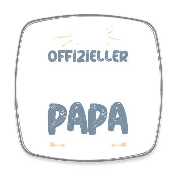 Offizieller Husky Papa - Viereckiger Kühlschrankmagnet - Weiß - Vorne