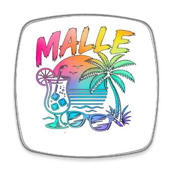 Malle Holiday Mallorca Party Summer - Square fridge magnet - white - Front