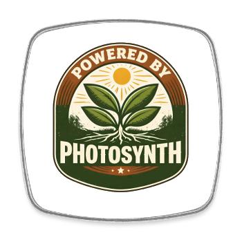 Ecologist Ecology Powered By Photosynth - Square fridge magnet - white - Front