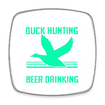 Chasse au canard Chasseur Chasse au canard - Magnet carré - blanc - Devant