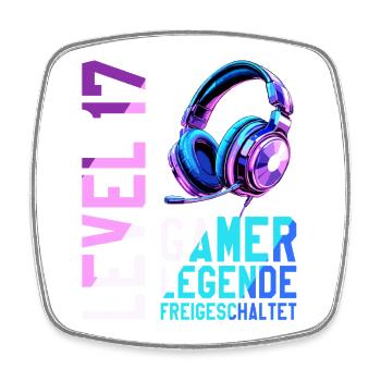 17. Geburtstag Junge Mädchen Gaming Level 17 Jahre - Viereckiger Kühlschrankmagnet - Weiß - Vorne