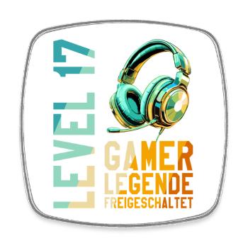 17. Geburtstag Junge Mädchen Gaming Level 17 Jahre - Viereckiger Kühlschrankmagnet - Weiß - Vorne