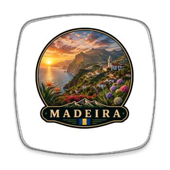 Madeira Portugal Urlaub Insel ewiger Frühling - Viereckiger Kühlschrankmagnet - Weiß - Vorne