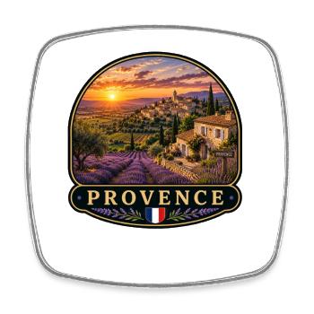 Lavendelfelder Provence Südfrankreich Urlaub  - Viereckiger Kühlschrankmagnet - Weiß - Vorne