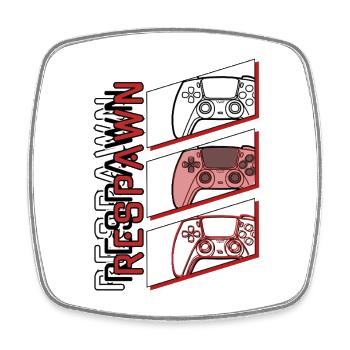 Respawn - Square fridge magnet - white - Front