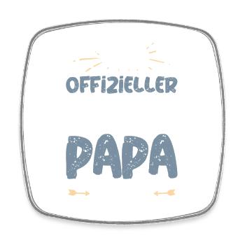 Offizieller Pinscher Papa - Viereckiger Kühlschrankmagnet - Weiß - Vorne