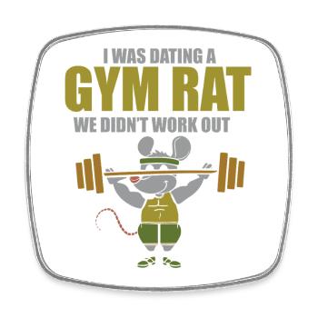 Rat, house rat, rat owner, rat lover - Square fridge magnet - white - Front