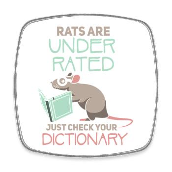 Rat, house rat, rat owner, rat lover - Square fridge magnet - white - Front