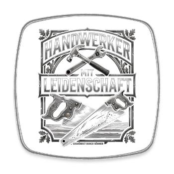Handwerker Leidenschaft Qualität Tradition - Viereckiger Kühlschrankmagnet - Weiß - Vorne
