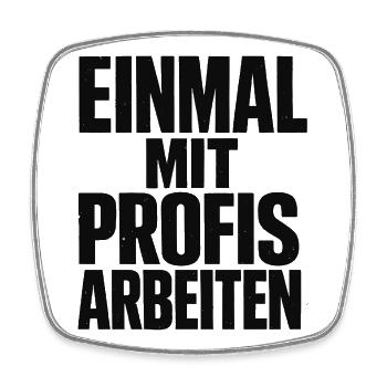 Alter! Katastrophe - einmal mit Profis arbeiten - Viereckiger Kühlschrankmagnet - Weiß - Vorne