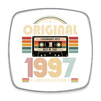 29e anniversaire Gift Man cassette Best of 1997 - Magnet carré - blanc - Devant