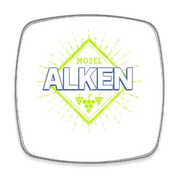 Alken an der Mosel Weintrauben Vintage Souvenir - Viereckiger Kühlschrankmagnet - Weiß - Vorne