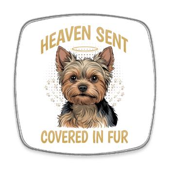 Yorkshire Terrier Yorkie Dog Breed - Viereckiger Kühlschrankmagnet - Weiß - Vorne