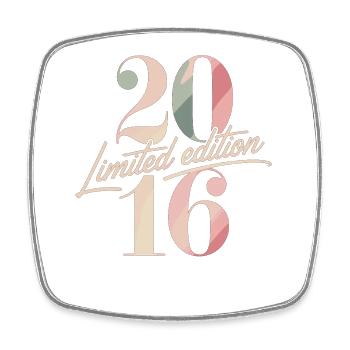 Limited Edition 2016 Geburtstag Vintage - Viereckiger Kühlschrankmagnet - Weiß - Vorne