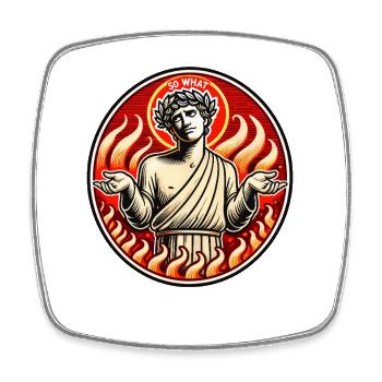 Fegefeuer des flammengebundenen Heiligen Dante - Viereckiger Kühlschrankmagnet - Weiß - Vorne