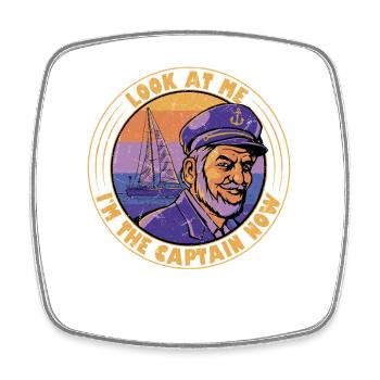 Regarde-moi, je suis le capitaine maintenant Sailor Sail Crew - Magnet carré - blanc - Devant