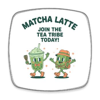 Matcha Latte Heute dem Teestamm beitreten Matcha-Liebhaber - Viereckiger Kühlschrankmagnet - Weiß - Vorne