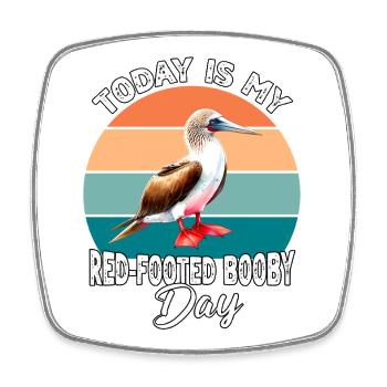 Red-footed Booby - Square fridge magnet - white - Front