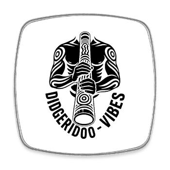 Didgeridoo Vibes Tribal Musicians in Australia - Square fridge magnet - white - Front