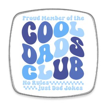 Cool Dads Club - Dad Father's Day Gift - Square fridge magnet - white - Front