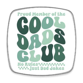 Cool Dads Club - Papa Vatertag Geschenk - Viereckiger Kühlschrankmagnet - Weiß - Vorne