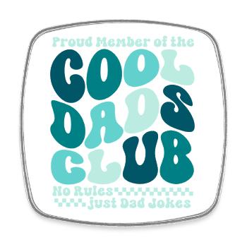 Cool Dads Club - Dad Father's Day Gift - Square fridge magnet - white - Front