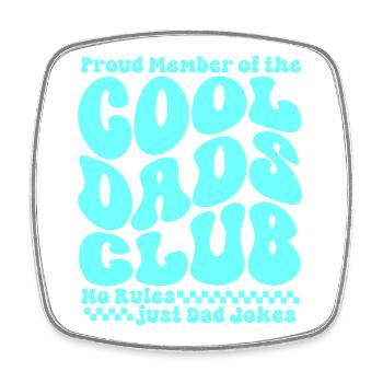 Cool Dads Club - Papa Vatertag Geschenk - Viereckiger Kühlschrankmagnet - Weiß - Vorne