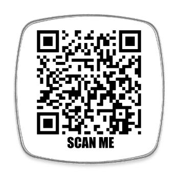 Quote Message – Smile At Me - Viereckiger Kühlschrankmagnet - Weiß - Vorne