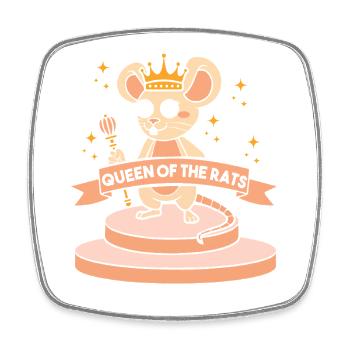 Rat, house rat, rat owner, rat lover - Square fridge magnet - white - Front