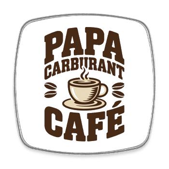 Daddy Fuel Coffee - Square fridge magnet - white - Front