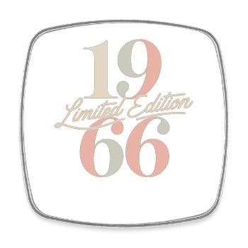 Limited Edition 1966 Vintage Geburtstag - Viereckiger Kühlschrankmagnet - Weiß - Vorne